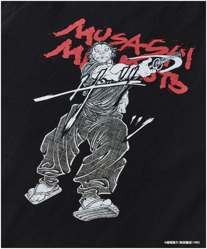 [Sale starts June 12, 12:00] Baki 'Niten Ichi Ryu/Miyamoto Musashi' Print Crewneck T-Shirt