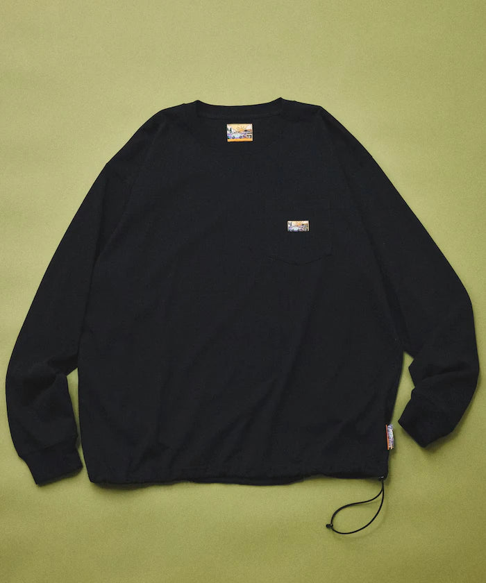 FREAK'S STORE for BEACH & FES Relax Fit One Point Logo Spindle Long Sleeve T-Shirt