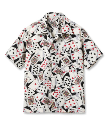 TYPEWRITER COTTON OPEN SHIRT “PLAYING CARDS”
