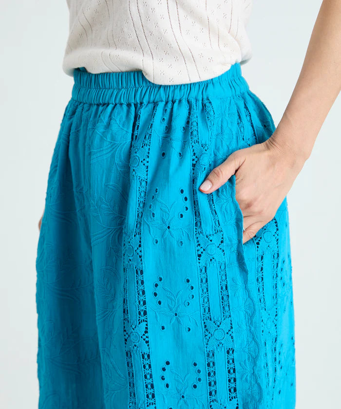 Cutwork Embroidered Easy Pants