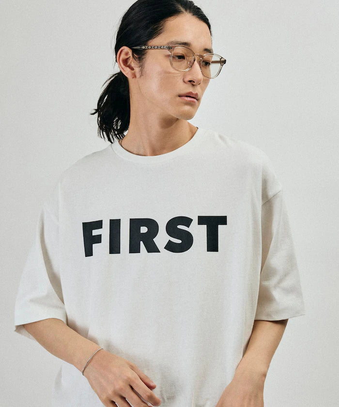 6 Ounce Front Logo Print Crew Neck T-Shirt / Print T-Shirt PR FIRST 【Limited Edition】
