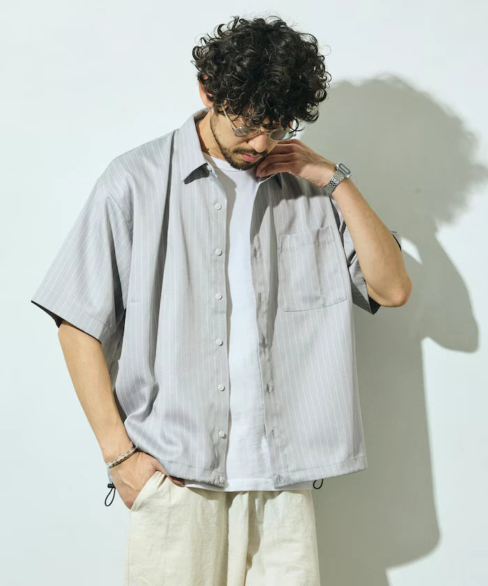Spindle Stripe Short Sleeve Shirt / Compatible with Setup