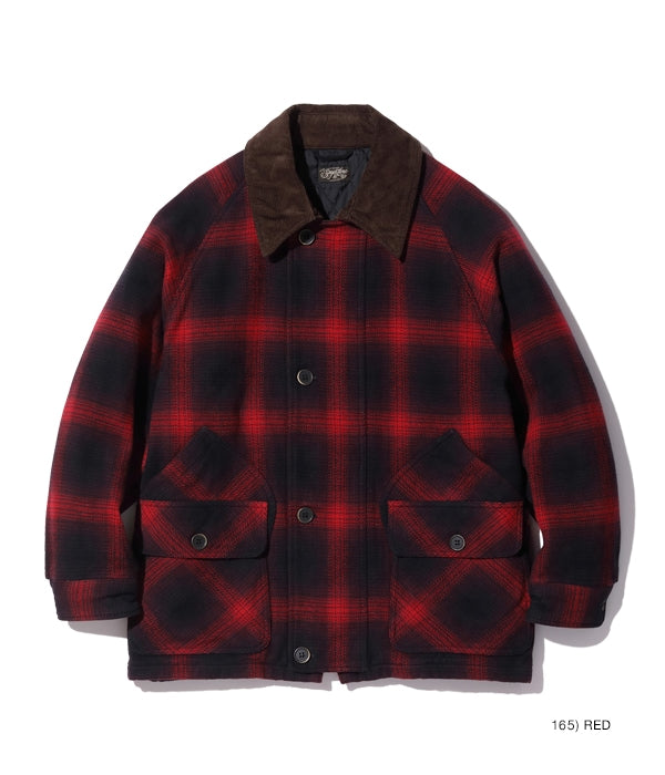 OMBRE PLAID HEAVY FLANNEL HUNTING JACKET