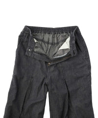 Cotton Linen Denim Tuck Pants