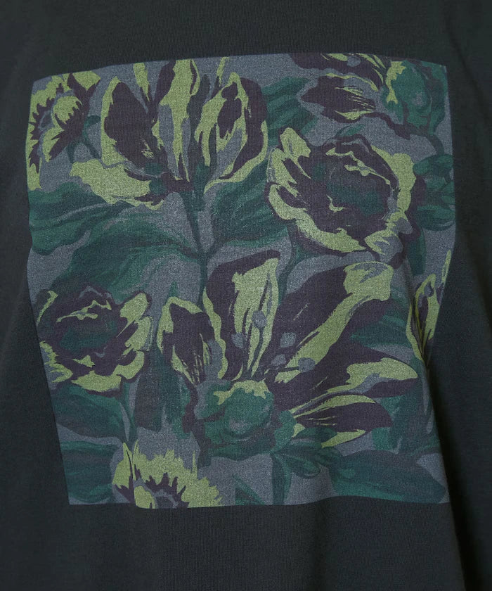 Flower Nuance Art Box Print Big Silhouette T-Shirt Limited Release