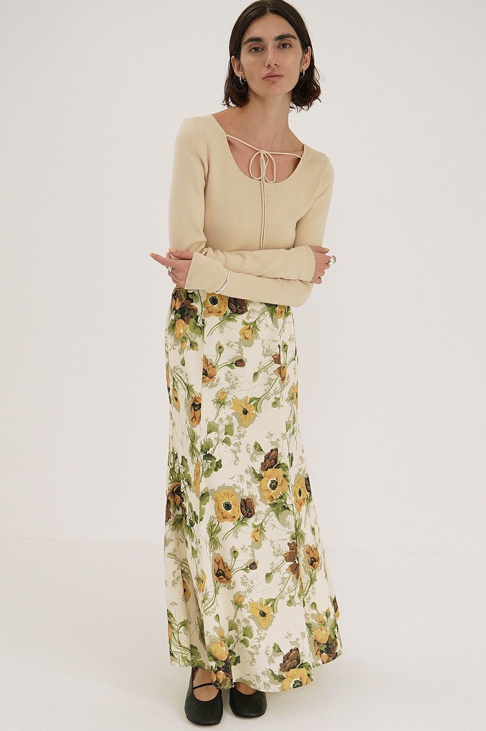 SCARF FLOWER MERMAID SKIRT