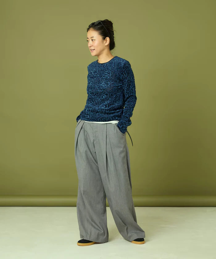 Mesh Velour Top