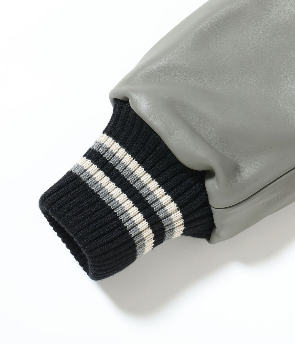 30oz. WOOL MELTON AWARD JACKET “BULLDOGS” (BLACK)
