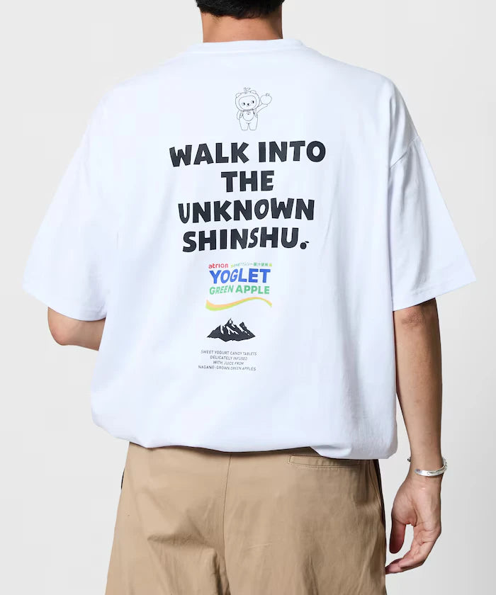 Arukuma X Yoguret X FREAK'S STORE Relax Fit Back Print Hem Code Crew Neck T-Shirt