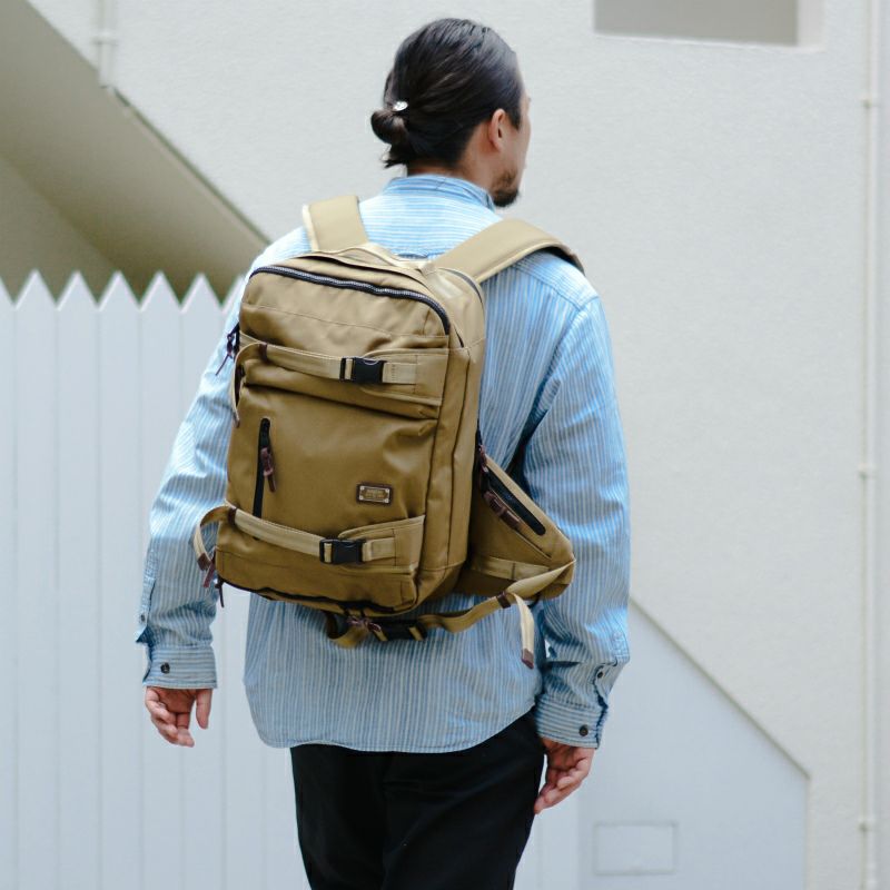 CORDURA DOBBY 305D 3WAY BACK PACK sizerS/KHAKI