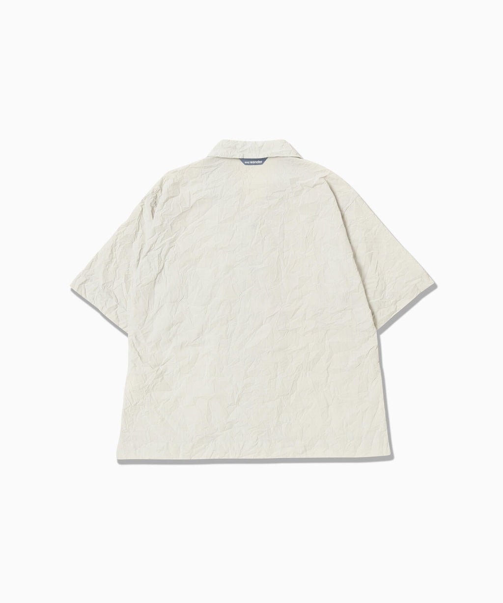 washer pleated open SS shirt (M)