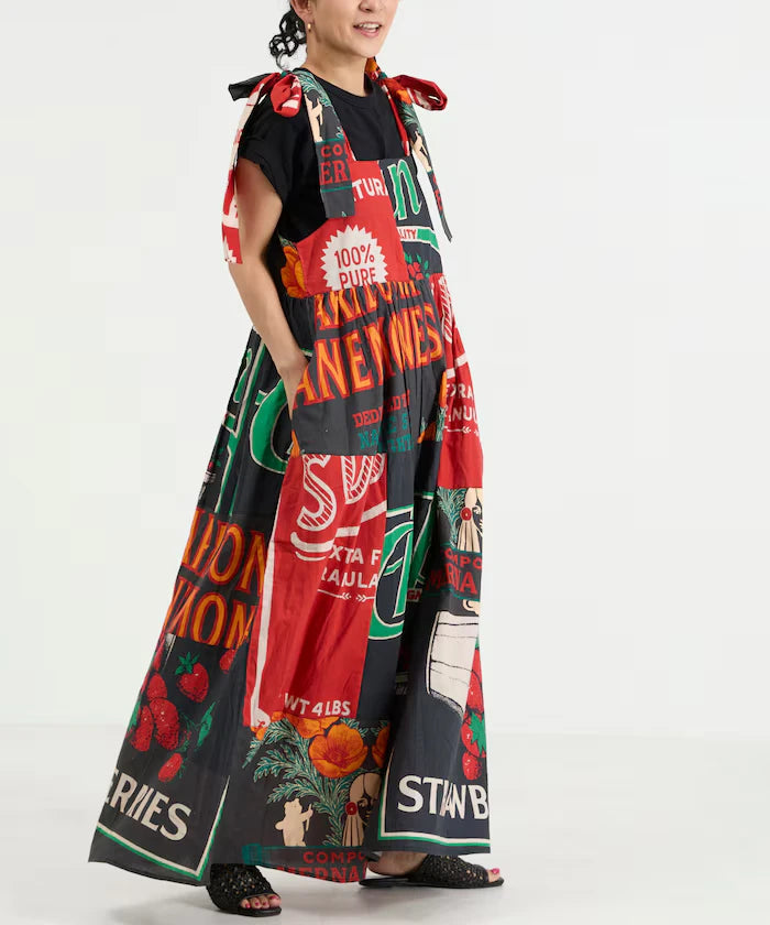 India FEEDBAG Print Shoulder Ribbon Camisole Dress