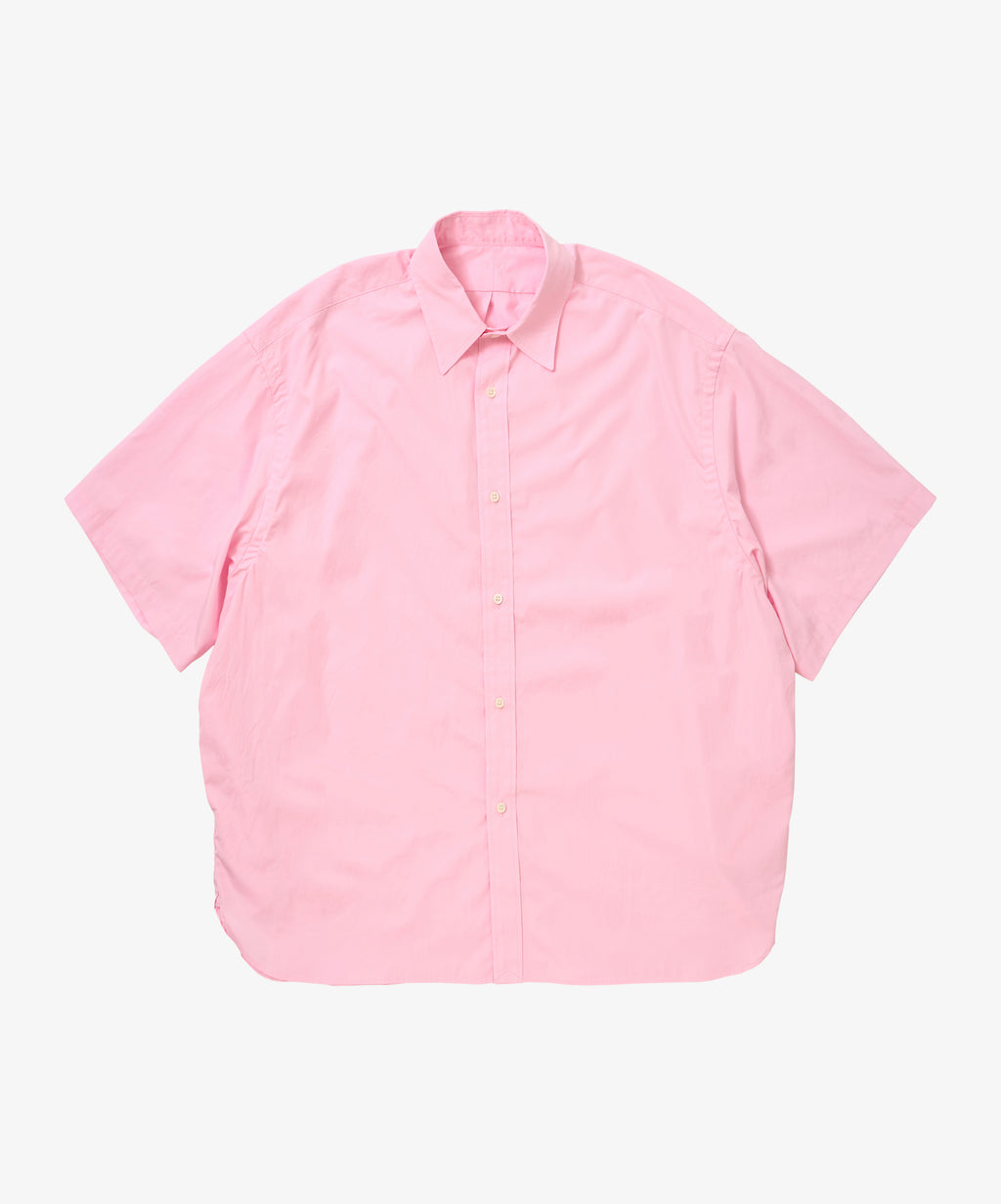 wide shirt with pocket thomas mason pink short sleeve