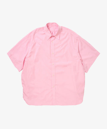 wide shirt with pocket thomas mason pink short sleeve