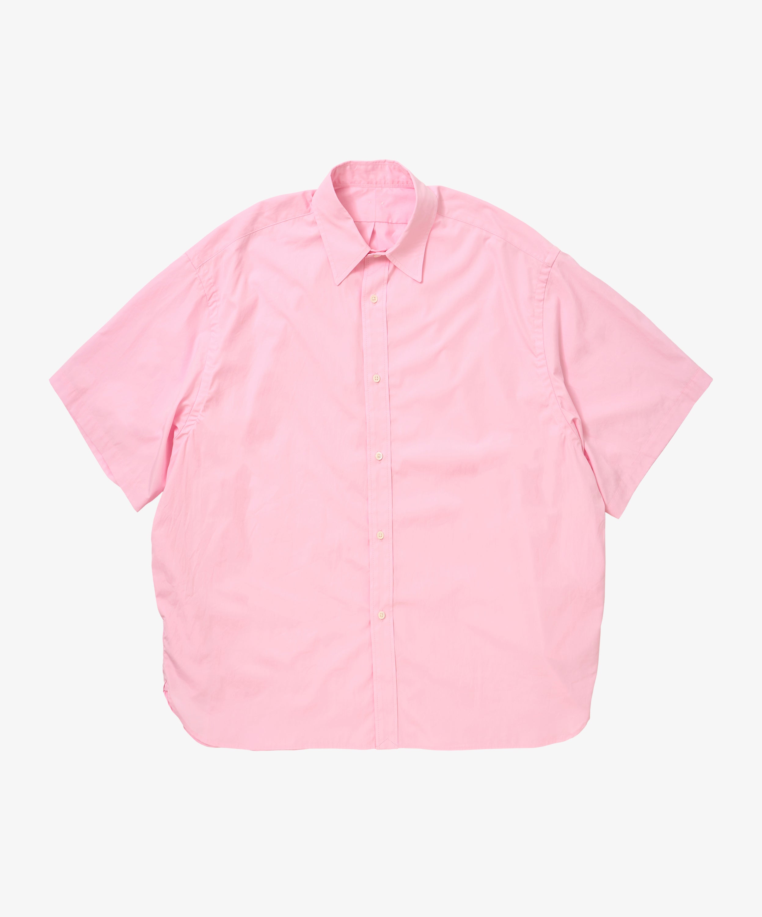 wide shirt with pocket thomas mason pink short sleeve