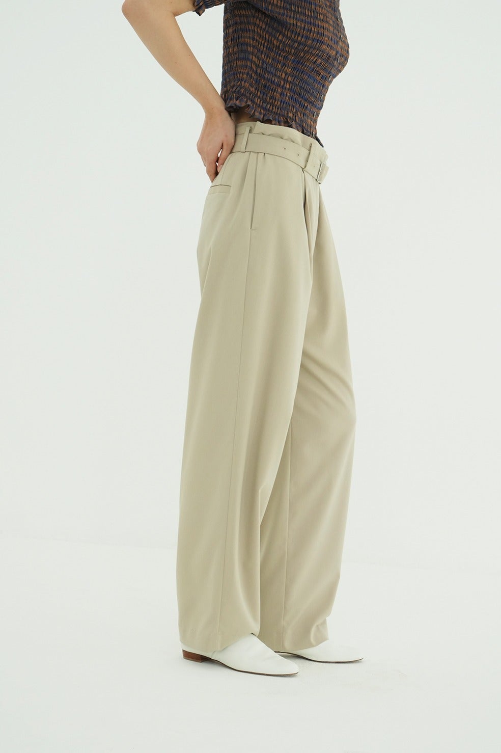 WAIST BELT DAD PANTS