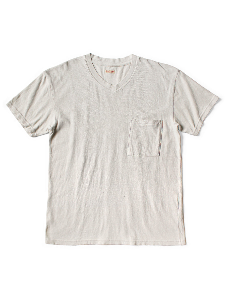 Gauze Jersey V-Neck Pocket T