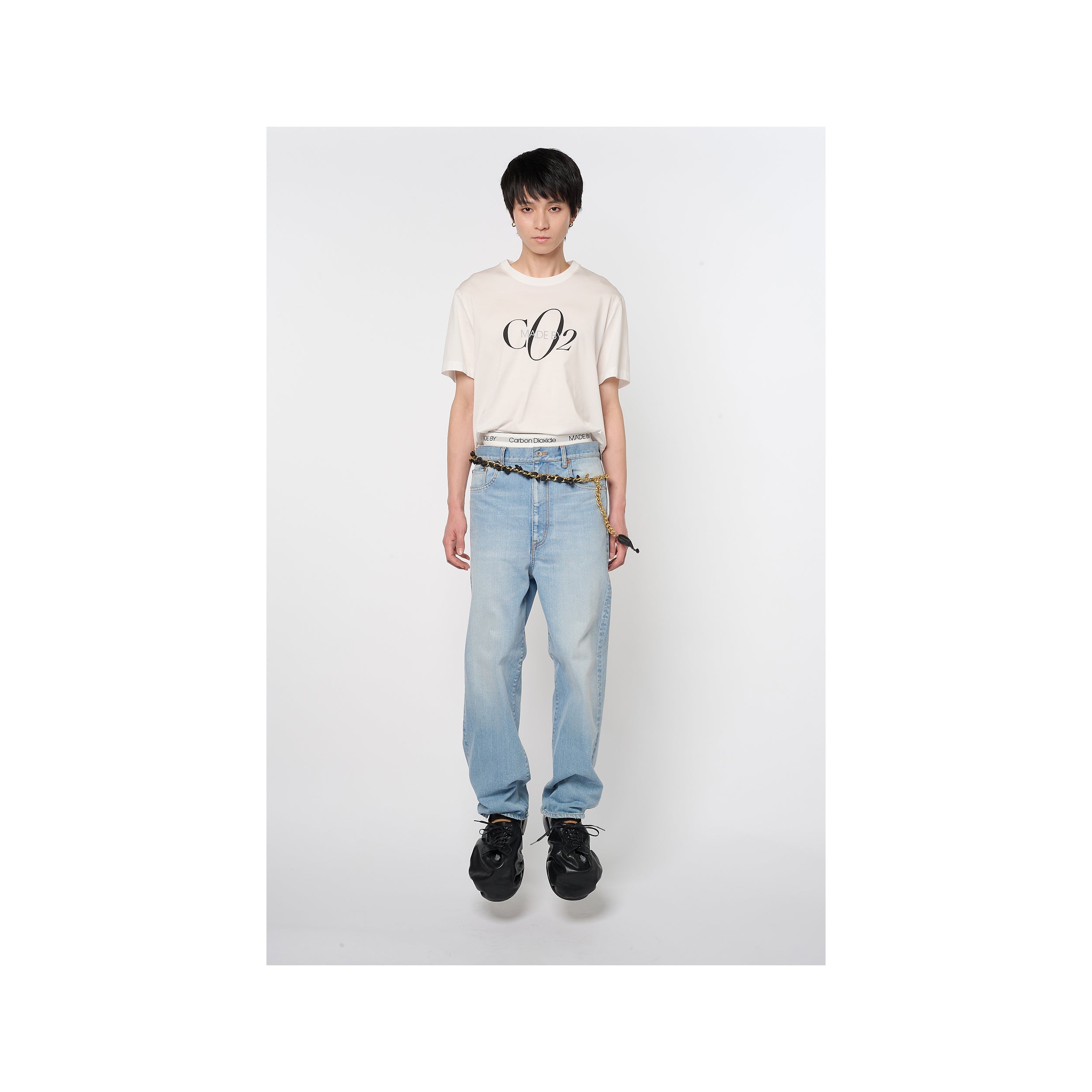 CO2 AIR YARN T-SHIRT：WHITE