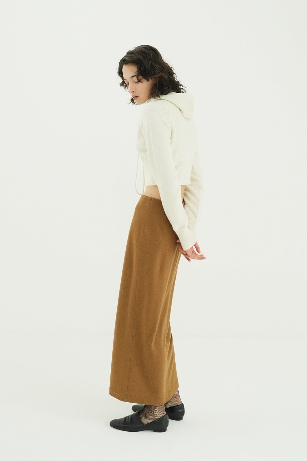 TEXTURE SLIT SKIRT