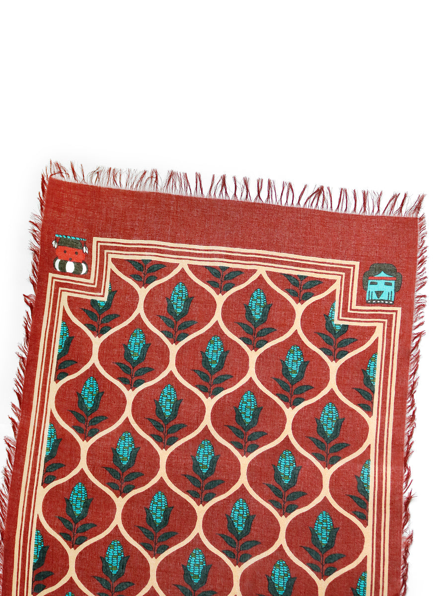 Rayon Disco Arabesque Pattern Shawl