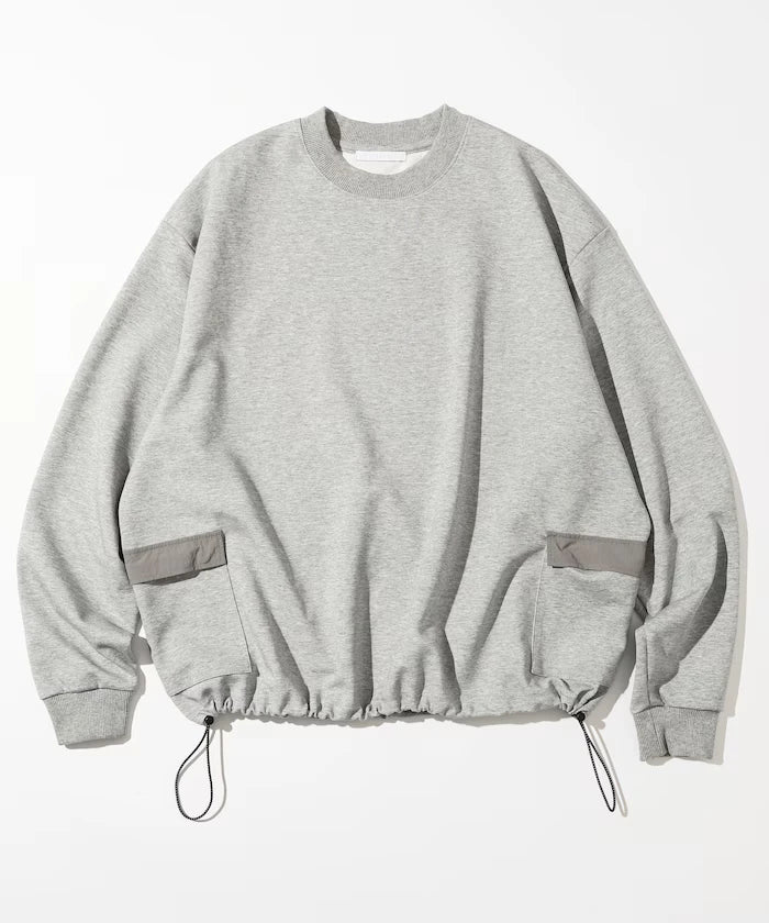 <New Color Added> Side Pocket Spindle Cardboard Crew Neck Sweatshirt
