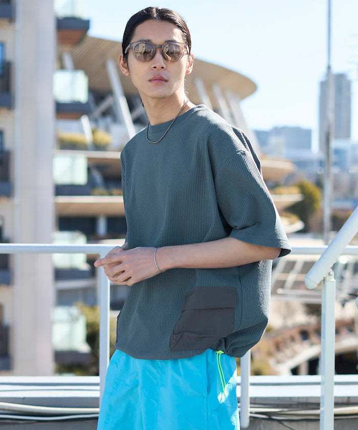 Side Pocket Spindle Tech Thermal Short Sleeve T-Shirt / Big Silhouette