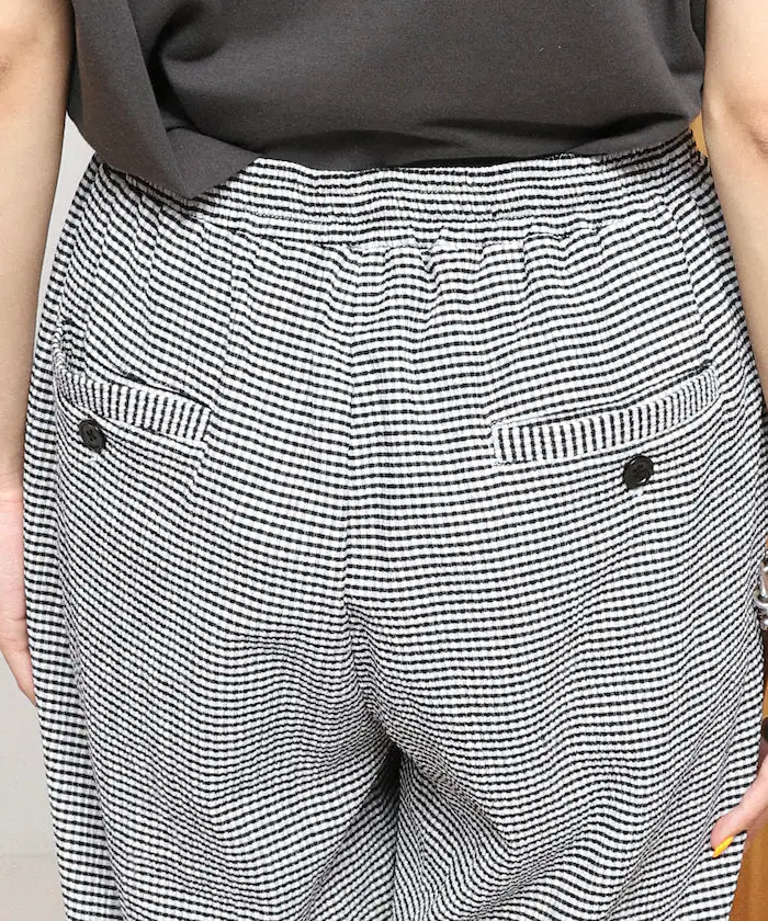 Wide Silhouette Tiered Check Easy Pants [Limited Edition]
