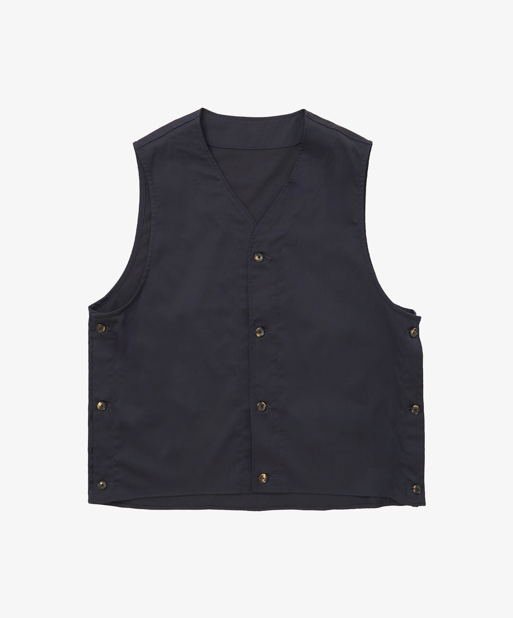 gilet navy twill