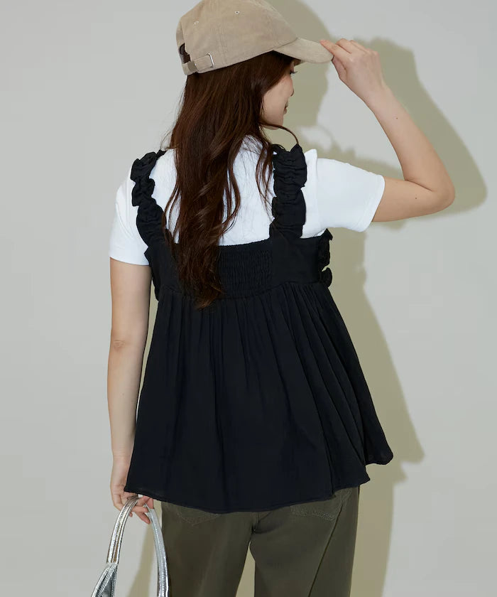 Double Gauze Gathered Camisole Blouse Limited Edition