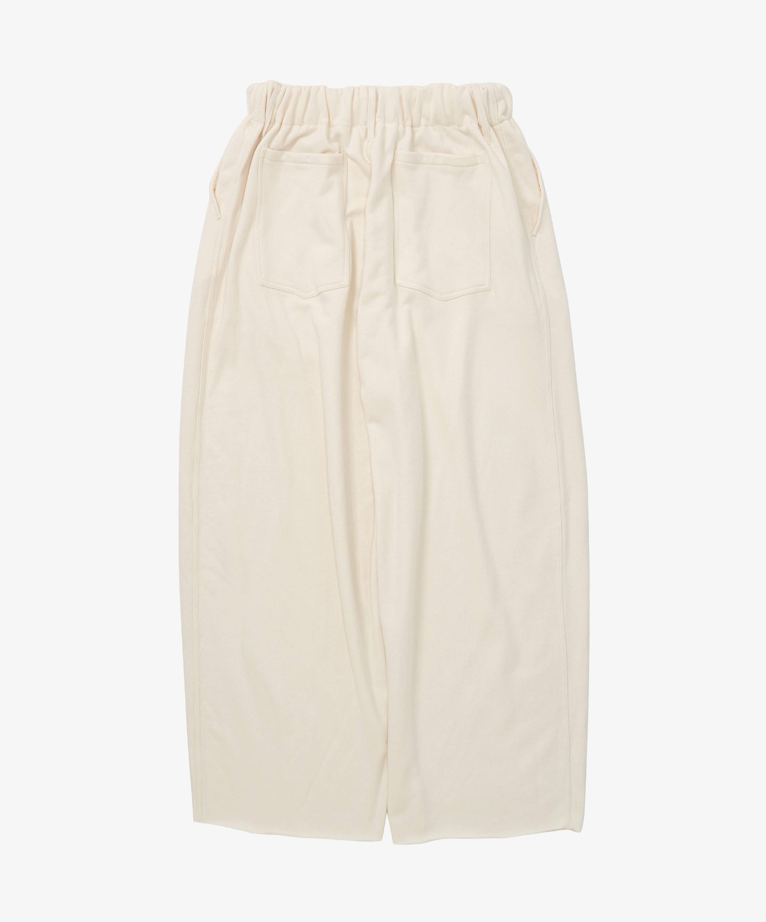 french terry circular pants ivory