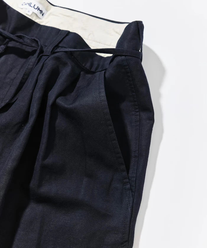 Cotton Linen 2 Tuck Chino Shorts