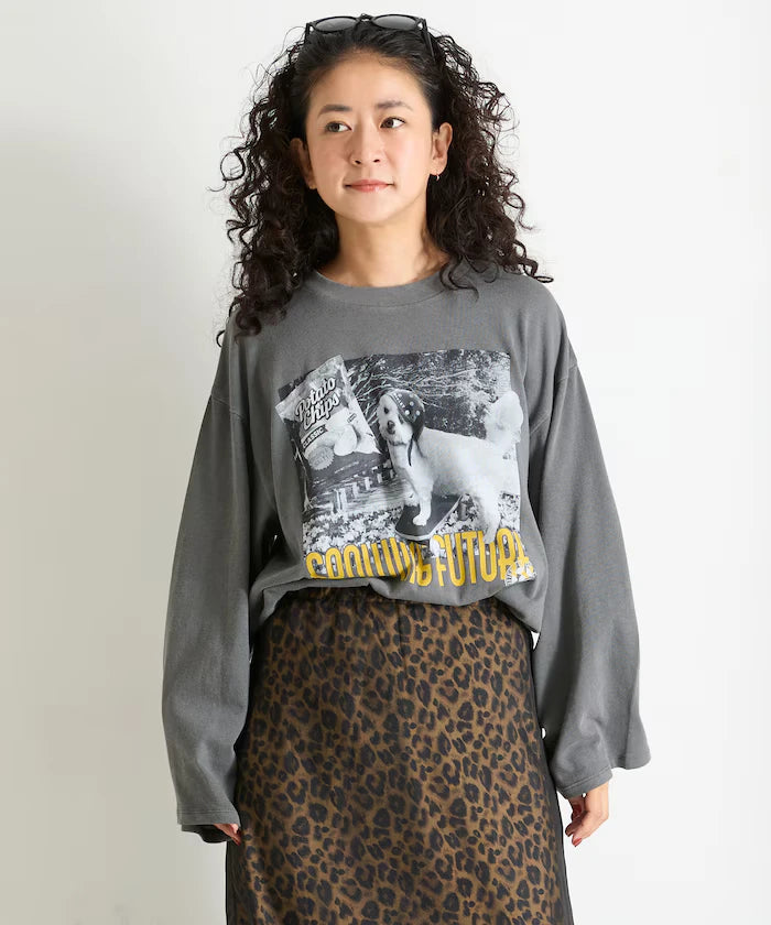 Dog Photo Print Long Sleeve T