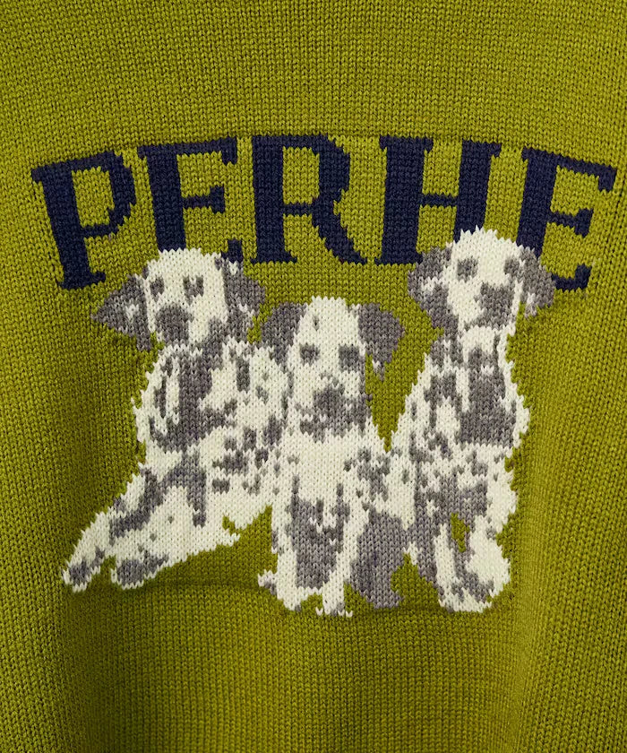 Dalmatian Dog Design Jacquard Knit Limited Edition