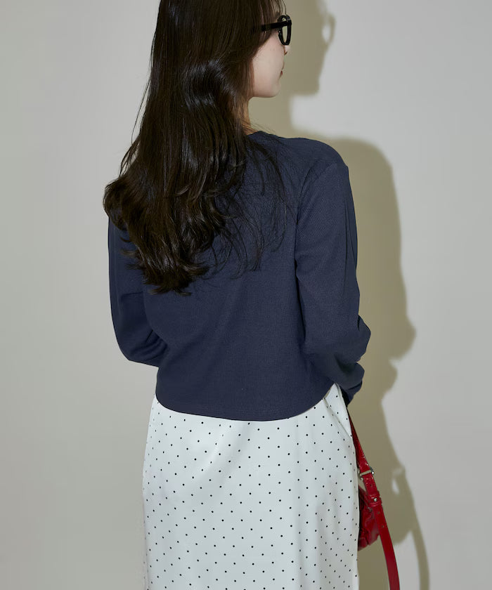 Light Waffle Henley Neck Long Sleeve T Limited Edition