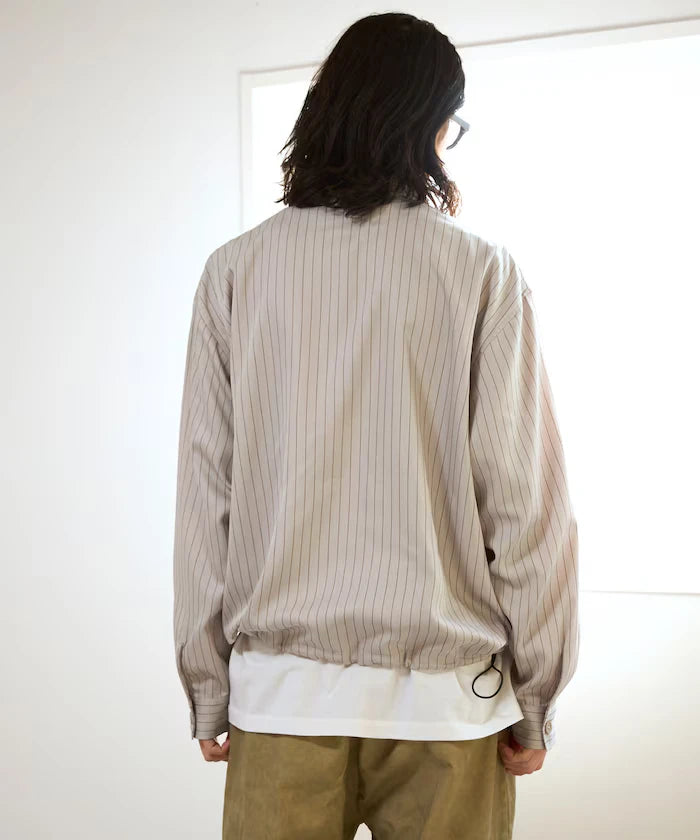 Stripe Shirt Blouson / Setup Compatible / Layer / Relaxed Fit