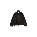 BASKETBALL SHOE POCKET LEATHER JACKET : BLACK