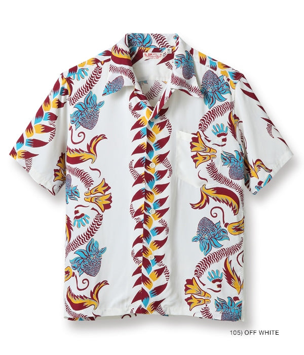 RAYON HAWAIIAN SHIRT “SUMMERING BORDER”