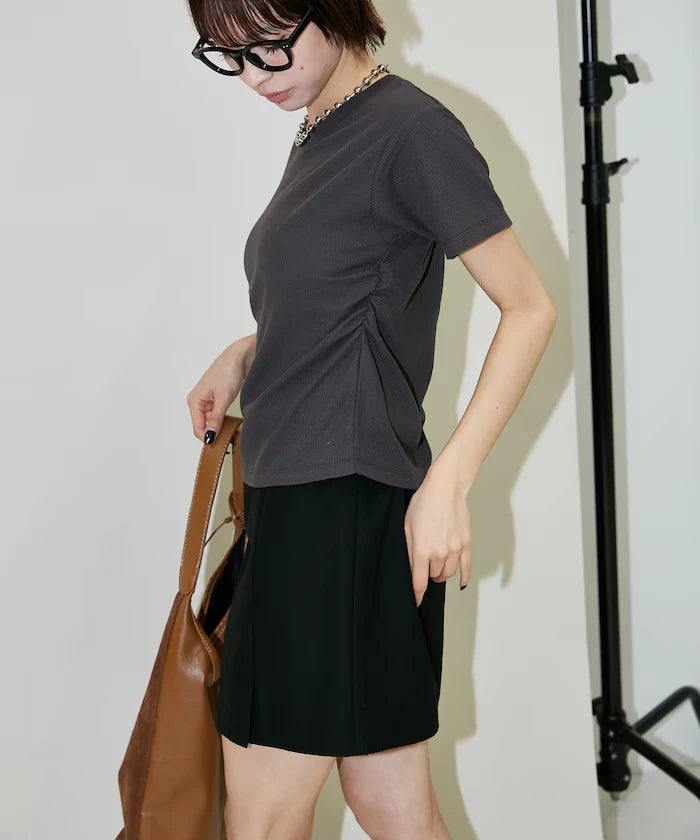 Light Waffle Waist Shirring T-Shirt Limited Edition