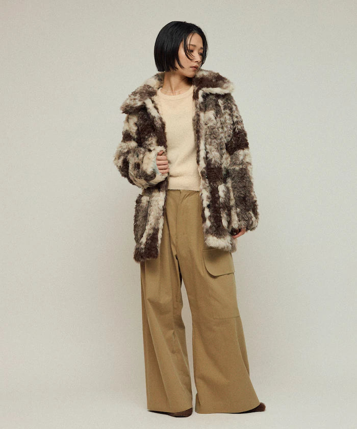 Fake Fur Mid-Length Coat / Fur Coat