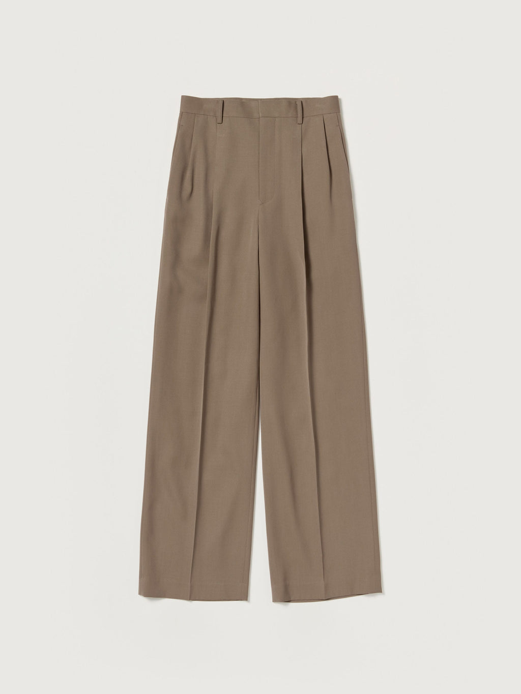 LIGHT WOOL MAX GABARDINE TWO-TUCK SLACKS