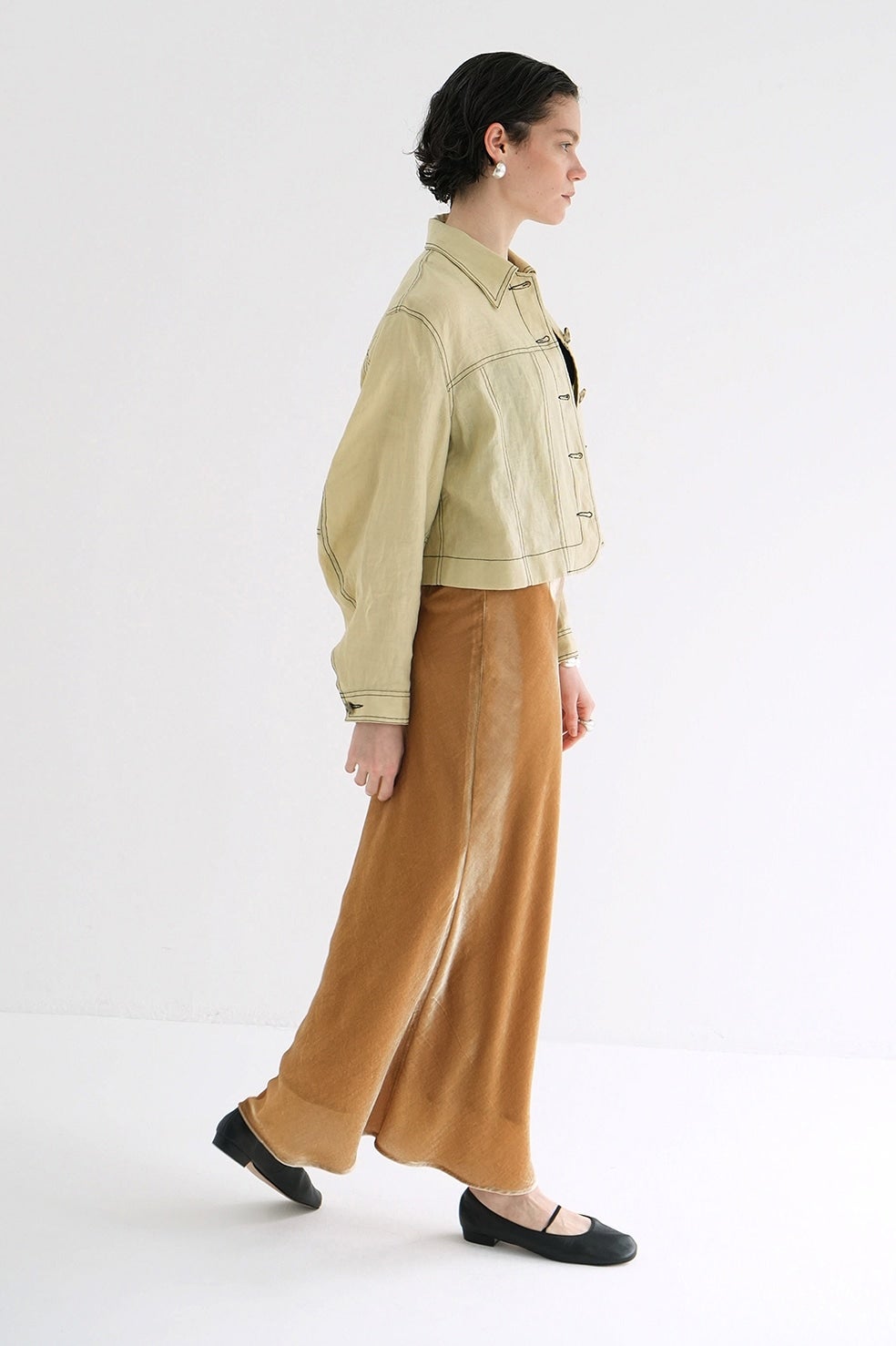 VELOUR MERMAID LINE SKIRT