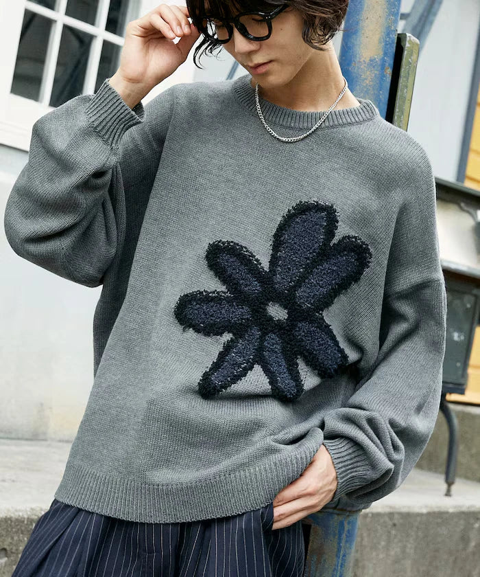 Boucle Flower Pullover Knit [Limited Edition]