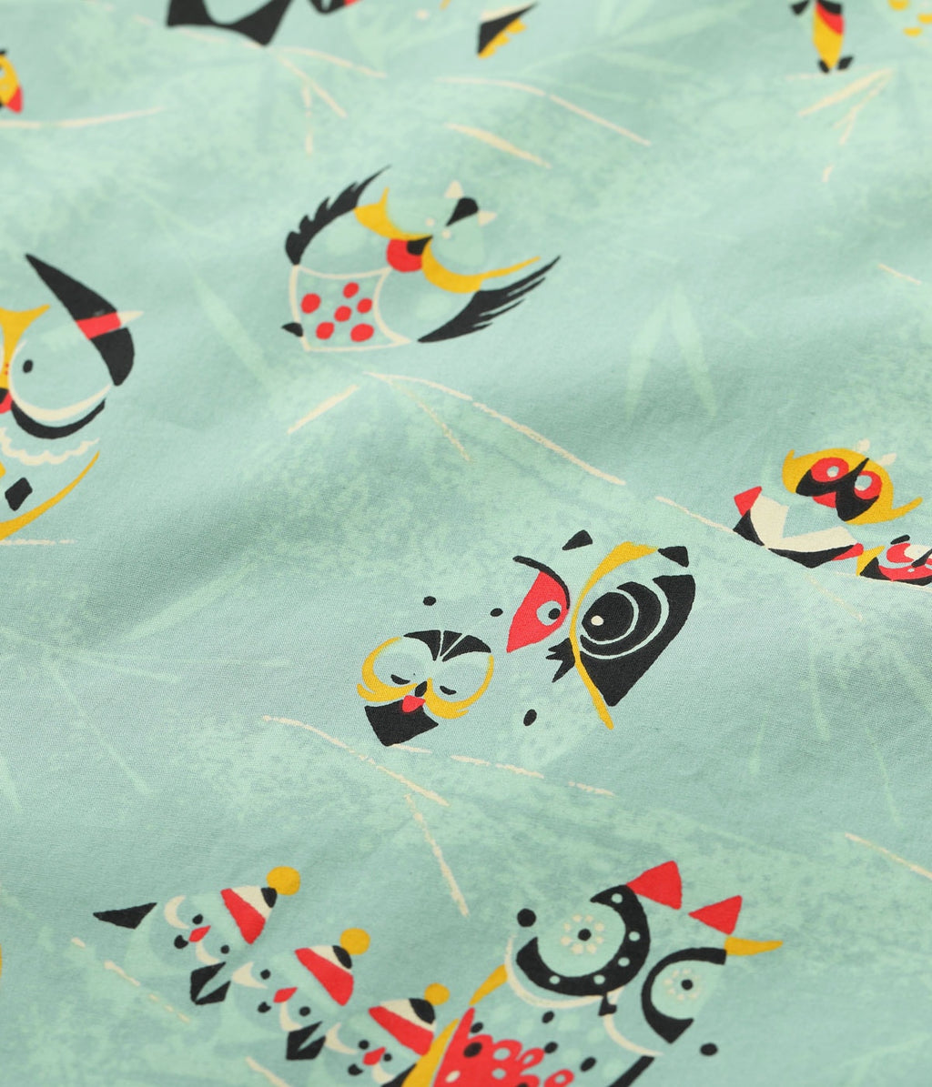 TYPEWRITER COTTON OPEN SHIRT “OWL”