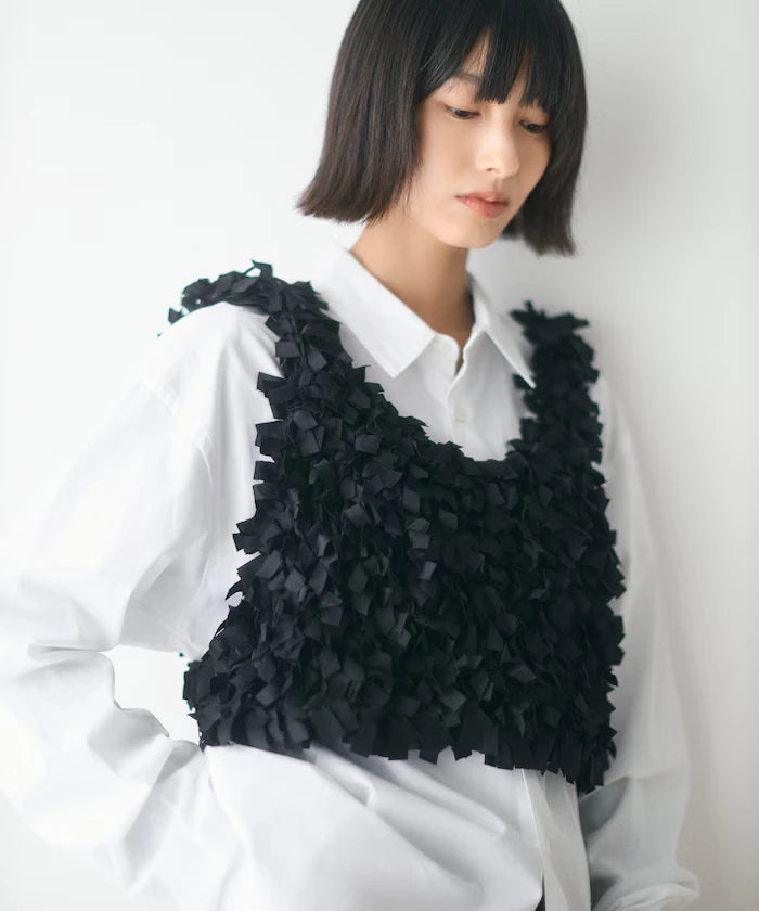 Tape Yarn Hand Knitted Bustier