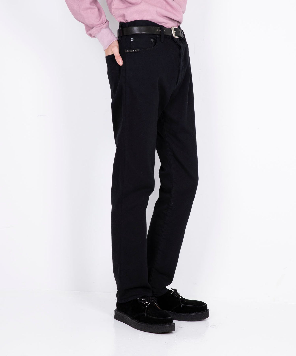 50's XX Black Denim Straight Pants