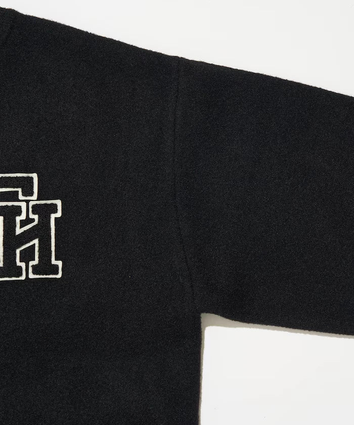 Relaxed Fit Logo Knit Varsity Jacket