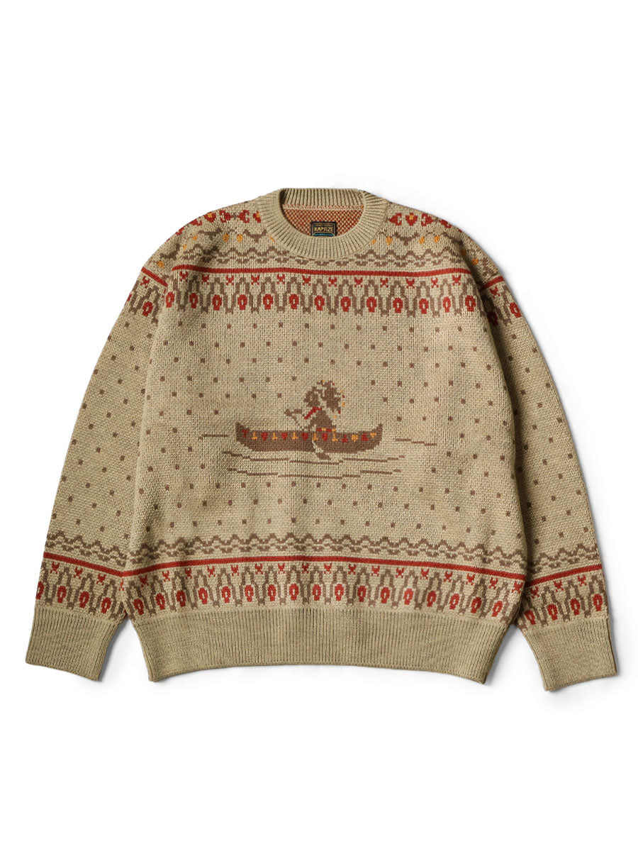 8G Fair Isle Crew Sweater (Canoe)