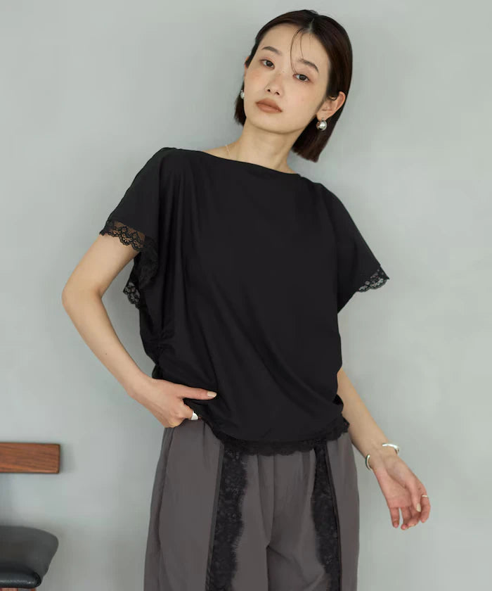 Handkerchief Sleeve Shirring Blouse