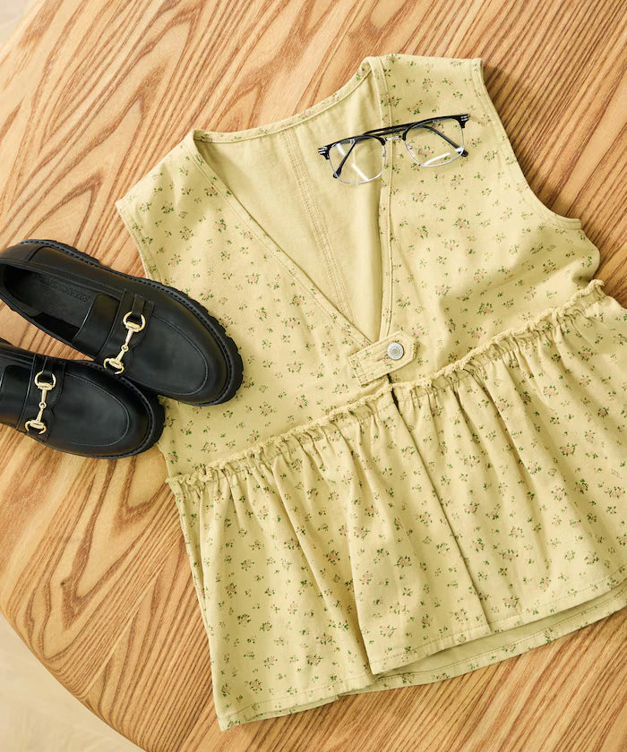 Peplum Gathered Vest <Set Up Compatible>
