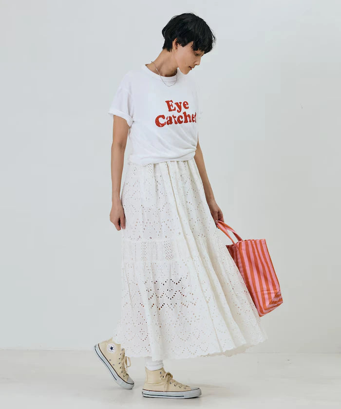 Vintage-Like Used Essence Print T-Shirt
